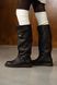 Brown Boots with straps in genuine leather for fall