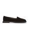 Brown Ballet flats in natural split suede