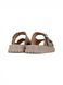 Beige Slides in genuine leather