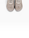 Beige Sneakers in shaggy split suede and nylon fabric