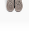 Beige Sneakers in shaggy split suede and nylon fabric