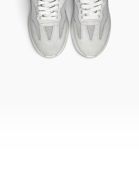 Кросівки білі з натурального спилку-замші та нейлонової сітки 949/10 фото